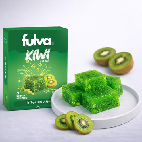Image of Fulva Kiwi Halwa 200g, Sesame, Carrot & Cardamom, Traditional Kozhikoden Halwa, Soft Chewy Kerala Sweet, Fruity Indian Dessert, Authentic Kerala Halwas, Festival & Gift Sweet