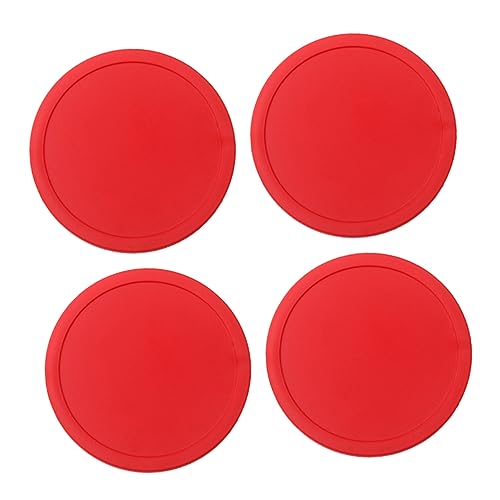 BRIGHTFUFU 4pcs 75mm Air Hockey Pushers Boys and Girls Table Mini Ice Hockey Accessories for