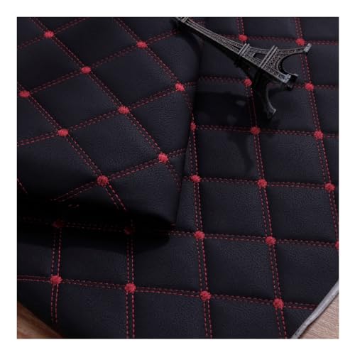 Tissu simili cuir pour canapé et siège auto rouleau skai noir 1,4x4m