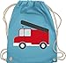 Shirtracer Feuerwehr Geschenke Kinder - Feuerwehr Auto - Unisize - Hellblau - feuerwehr kinder - WM110 - Turnbeutel und Stoffbeutel aus Baumwolle