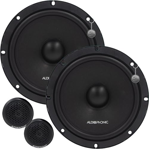 Kit 2 Vias Alto Falante 6,5' Pol Cone de Celulose Tweeter de Seda 4 Ohms Audiophonic - KN 650