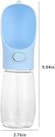 15oz Leak-Proof Portable Dog Water Bottle for Hiking, Travel & Walks - One-Hand Operation Puppy Dispenser (Blue)