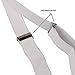 CoverYourHair White Skinny Suspenders - Solid Color Y-Back Suspenders Adjustable Elastic Shoulder Strap - 1/2