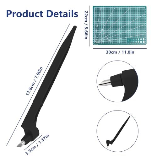 Pefctiordent Tool, Pefctiordent Cutting Tool, Pefctiordent Cutter, Pefctiordent Cutting Craft Tool, Cutting Crafting Tool, Cutting Craft Tool 360-Degree Rotating Blade, With15,30,45Degree Head(Black)