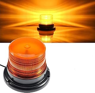 LED Strobe Flash Light Amber 12V Warning Lights Bright Emergency Flashing Beacon Light with Magnetic for Truck Vehicle School Bus
