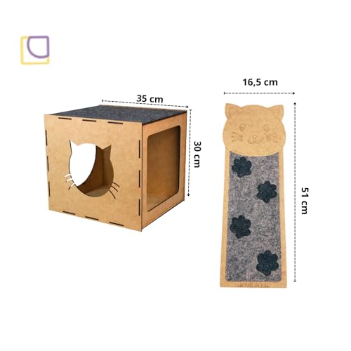 Mondo Box Parquinho Playground Para Gato 10 Peças Ponte Nicho Degrau Prateleira Carpete Arranhador D