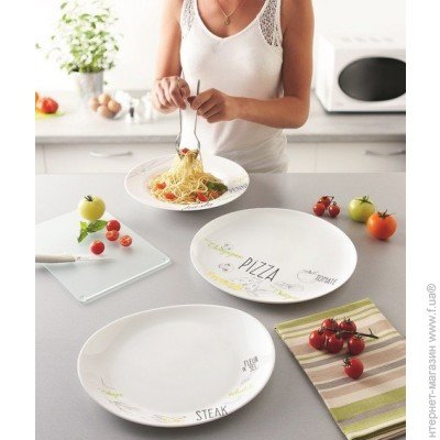 Pizzateller Sleecom Luminarc Bistro Pizza-Teller, 32 cm, 4 Stück