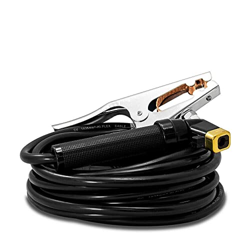 UNIMIG 4m Earth and Arc Welding Lead Set, Cable + Clamp + Electrode Holder, 16mm|35/50