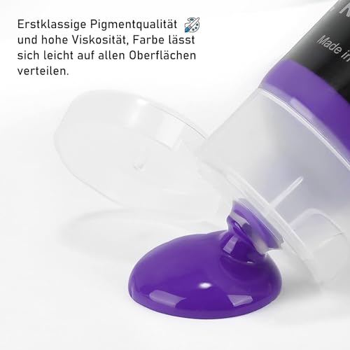 Acrylfarben Ratel Set, 26 Farben Premium Acrylfarbe für Kunstprojekte