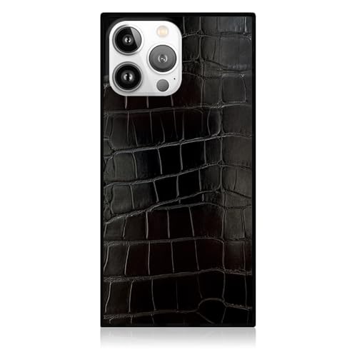 FLAUNT Square protective case for iPhone 15 Pro - faux crocodile leather