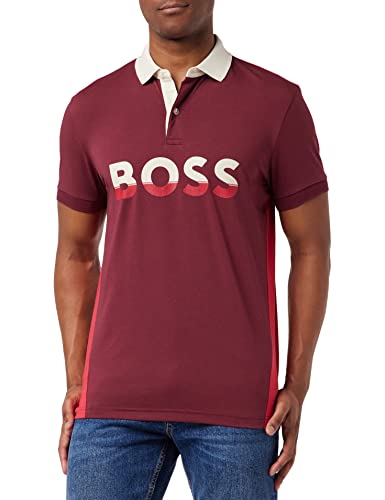 BOSS Men's Pavel Jersey, Dark Pink, 5XL