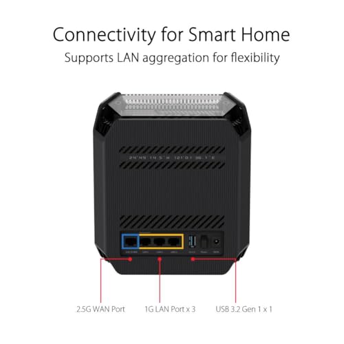 Image of ASUS ROG Rapture GT6 WiFi 6 Gaming Mesh System and RT-AX86U Pro WiFi 6 Gaming Router Bundle, Covers up to 5,800 sq ft