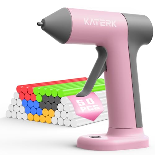 Mothers Day Gift, Cordless Hot Glue Gun Gifts Kit for Mom Grandma, 30s Fast Heating & 20PCS Premium Mini Glue Sticks, Rechargeable, Compact & Portable, Auto Shut-Off, Perfect for DIY, Crafts & Repairs