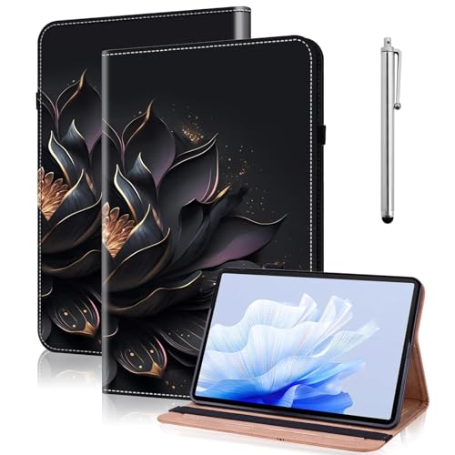 Housse iPad 11e génération motif lotus pour lire et travailler au café