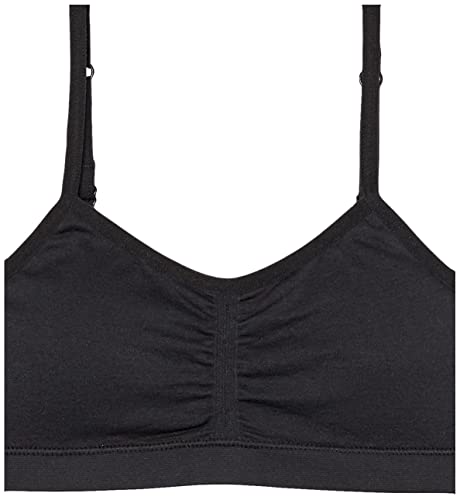 MaidenformGirlsSeamless Ruched Crop BraNude/BlackSmall3