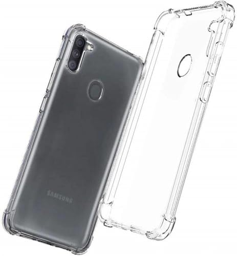 Image of BOXXO Flexible Back Cover for Samsung Galaxy M11 | Back Cover Transparent Clear Shockproof Case Four Corner Protection | Slim Protective Mobile Phone Cover for Samsung Galaxy M11