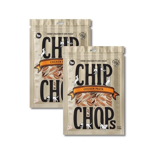 Image of ChipChops Chicken Pasta Dog Treat are an Excellent Source of Protein and Low in Fat, Providing a Healthy Snack Option for Your Dog 250g Pack of (2)