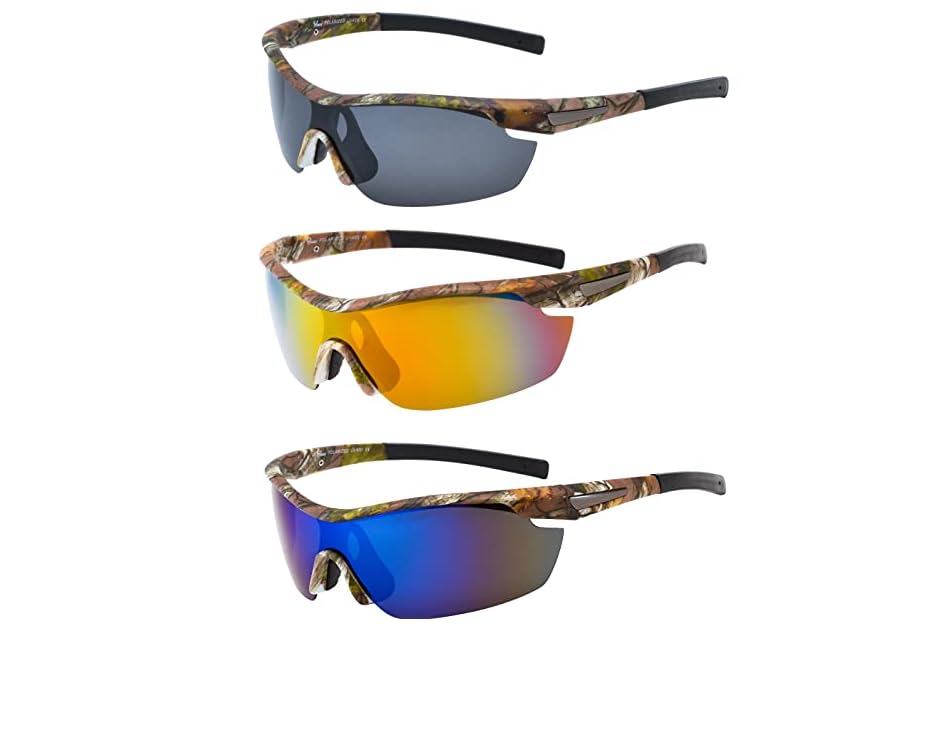 Image of Hornz Polarized Sunglasses Men Camouflage Wrap Around Sport Frame Lightweight