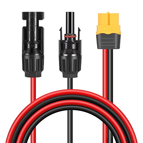 Conector de Panel Solar a XT60 Cable Adaptador de 1 Metro 12AWG d...