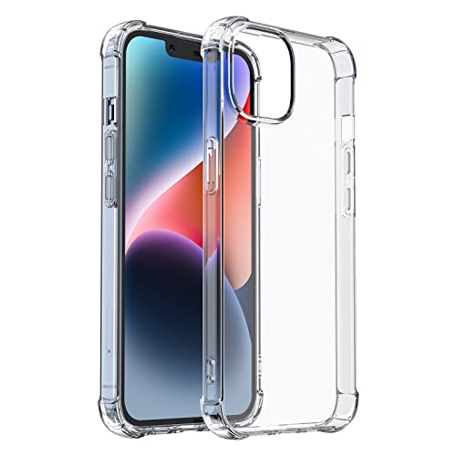 Kompatibel-mit-iPhone-14-Plus-Hülle für-iPhone-14-Plus-Handyhülle-Stoßfest-Case-360-Grad-Schutzhülle Schlank-Kratzfeste-Crystal-Clear-Cover-Silikonhülle Anti-Yellowing-Weich-TPU-Silicone-Case Cover
