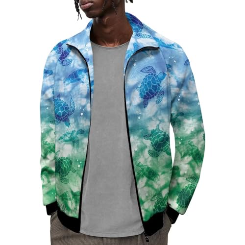 Image of Men's Lightweight Jackets Casual Full Zip Fleece Jacket Men Coats Fashion Long Sleeve Sweatshirt