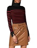 Pullover Rollkragen Taifun Womens Rollkragen Pullover Sweater, Carmine Red Ringel, XXXX-Large