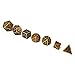 OEAYA 7 Pieces Metal DND Dice Set Retro D&D Polyhedral Dice with Flannel Bag for DND Dungeons and Dragons Role Playing Games (Bronze)