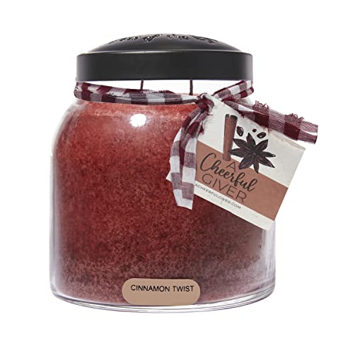 A Cheerful Giver &mdash; Cinnamon Twist - 34oz Papa Scented Candle Jar with Lid - Keepers of the Light...