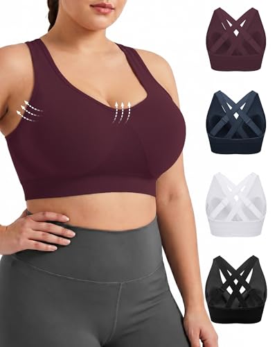 Image of FITTIN Adjustable Sports Bra for Large-Bust: Adjust Support for Workout | No More Settling Dial in Your Perfect Fit Full Coverage No Spillage for Gym & Yoga - for C-DDD Cup Plus Size Large Bust Women