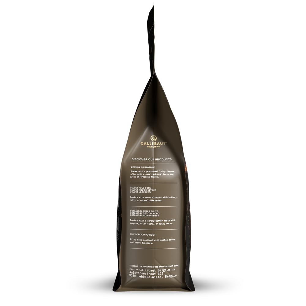 Callebaut Signature Collection Velvet Légère 1% cacao en polvo desgrasado alcalizado bajo en grasa cacao para hornear, 750 g