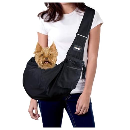 NATUYA Pet Dog Sling Carrier Puppy Carrier Bag Waterproof Breathable Lightweight Small Dog Carrier Adjustable Strap Hand-Free Dog Sling for Outdoor Activity or Subway