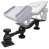 WINDFRD Aluminum Dual-Screen Fish Finder Mount, Marine Electronics Mount with Reinforced Dual Adjustable Arm for 5
