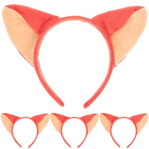 FOMIYES Fox Ear Horn Headband Plush Animal Headband Fox Ear Hairband for Halloween Christmas Cosplay Fancy Dress Up Party Accessories