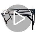 Image of A One Single Step Pot Holder / 1 Step Plant stand, Garden bench,Iron bench for Roof and outdoor in Black