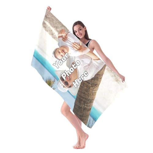 Personalisiert Mit Foto Microfaser Handtücher 80X130Cm Saunatuch Leichtes Sandfeste Picknickdecke Für Urlaub Reise Outdoor Aktivitäten