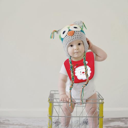 Rumyve Waterproof Christmas Baby Feeding Bibs, Festive Gift for Boys and Girls Soft and Durable Infant Drool Towels - Image 4