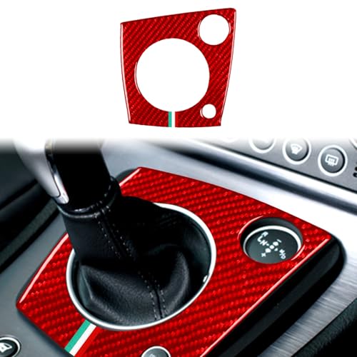 アルファロメオ 159 ブレラ スパイダー 2005~現行に対応 カーセンターコンソールギアシフトノブパネル ガーニッシュ カーボンファイバー製 コンソールスイッチパネルカバー シフトレバーパネル 内装パーツ カスタム アクセサリー カー用品 (タイプK