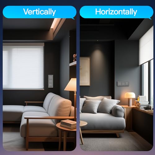 BSEED Doppel Smart Lichtschalter mit WLAN Rollladenschalter,Smart Jalousien Schalter,PC Rahmen,Ben&ouml;tigt Nullleiter,WiFi Rolladen Zeitschaltuhr,kompatibel mit Alexa/Google Home,2 Fach 1Weg,Grau