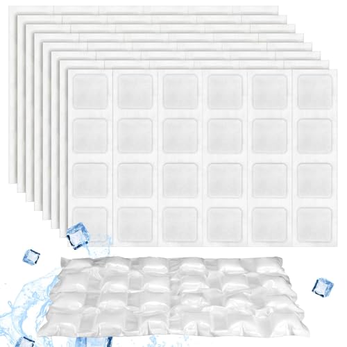 WYKOO 10Packs Self-Absorbing Ice Pack Ice Pack Sheets for Coolers Reusable Dry Ice Pack Lunch Bag Freezer Packs Flexible Ice Pack Sheets Ice Mat Cube Sheets for Food Fresh and Beverages Cold