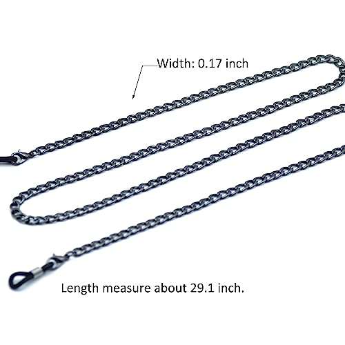 Image of Eyeglass Chain for Men Women Metal Cuban Chain Twist Link Sunglasses Holder Reading Eyewear Retainer Strap