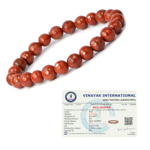 Image of Reiki Crystal Products Certified Natural Crystal Stone 8 mm Faceted /Diamond Cut Beads Bracelet for Men & Women | Reiki Charged Gemstone Bracelet | Multiple Crystal Variants Available