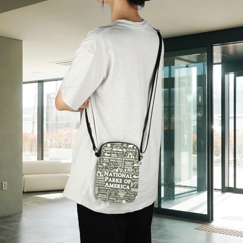 POFULL National Parks Checklist Gift Traveler Merch National Park Hiking Gift National Parks Of America Crossbody Bag4