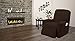 One piece Stretch Recliner Chair Furniture Slipcovers with Remote Pocket Fit most Recliner Chairs (Chocolate)
