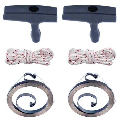 Mango de arranque de retroceso con cuerda y resorte para Stihl MS170 MS180 2 uds 3