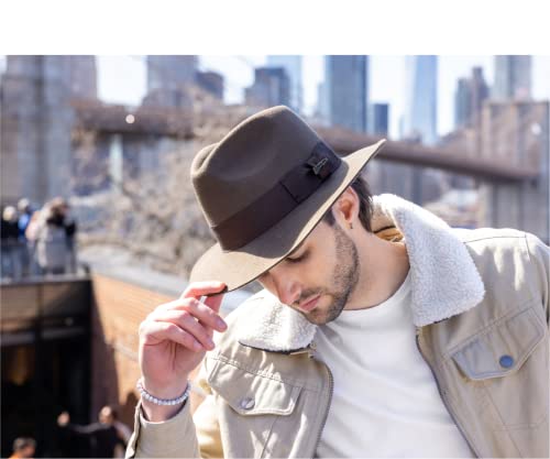 Indiana Jones Men's Wool Felt Fedora, Brown, X-Large #TOP6