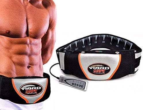 Electric Fitness Slimming Massager Waist Trimmer Belt Abdominal Belly Vibro Shape Vibrating Waist Belt for Weight Loss Fat Burning Tool Fat Burner Body Shake Remote Control