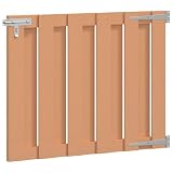 Mengtu WPC Gartentor Schiebetor mit Aluminiumrahmen, Braun, 100x80 cm, Sicherheitstor für Terrasse und Garten, wetterbeständig 42039048