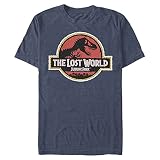 Stampato negli Stati Uniti. Jurassic Park Il Parco giurassico del Mondo perduto T-Shirt, Blu Navy Heather, XXL Plus Tall Uomo