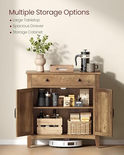 image for VASAGLE Coffee Bar Cabinet, Kitchen Storage Cabinet with a Drawer, Far