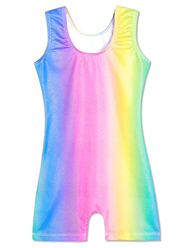 Image of Domusgo Toddler Leotard Gymnastics Long Sleeve, Sparkly Tumbling Dance Leotards for Baby Girls Kids Teens 2-14 Years